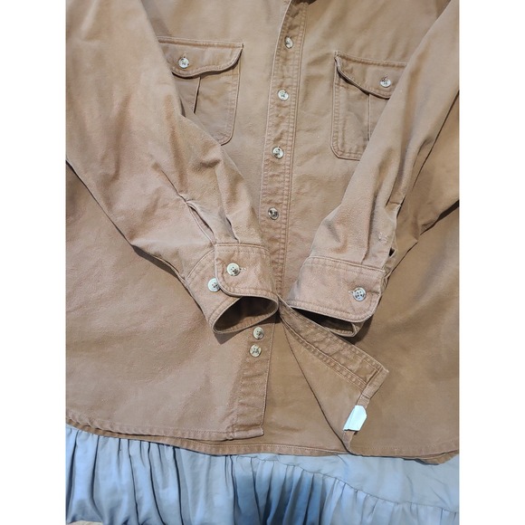 Vintage Eddie Bauer Flannel Shirt Men's SZ  XL button down outdoors heavy weight - Picture 8 of 11